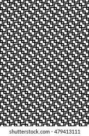Seamless geometric pattern in op art design. Vector art.