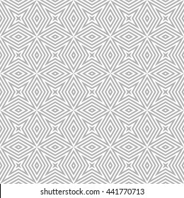 Seamless geometric pattern in optical art design.light grey islamic pattern background
