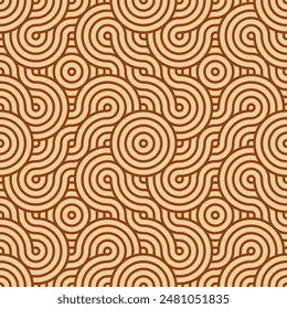 Seamless Geometric pattern. Orange seamless pattren designs isolated on yellow color, suitable for Backgrounds, Interiors, Textiles, Tiles, Wallpapers, Printing, Textures, Fabrics, Cover, etc. EPS 10