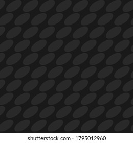 Seamless geometric pattern of ovals on a dark background. Grid. Print on fabric for sportswear.
 Vector graphics