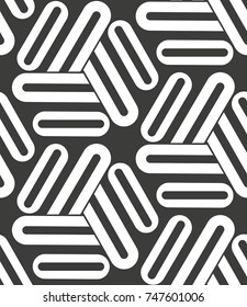 Seamless geometric pattern with ovals. Vector art.