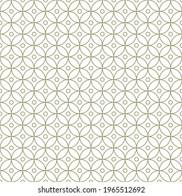 Seamless geometric pattern with overlapping circles. Intersecting circles abstract background. Petals motif. Line art overlapping circles pattern for decorative design.