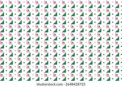Seamless geometric pattern with pastel pink and green square. Modern pattern, minimal design ideal for textiles pattern, packaging, wallpapers, branding, and digital projects.