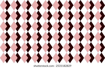 seamless geometric pattern, pink and black tone Diamond checkerboard strip repeat pattern, replete image, on isolated white background design for fabric printing, racing