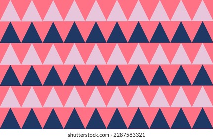 patrón geométrico sin fisuras con triángulos rosa y azul estilo de repetición sin fisuras, diseño de imagen completo para impresión de tela