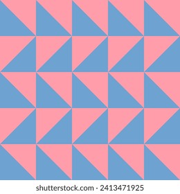 Patrón geométrico sin foco. Fondo rosa y azul. Ilustración vectorial.