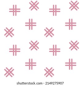 Seamless geometric pattern with pink elements on a white background. vector illustration