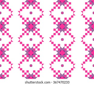 seamless geometric pattern in pink and lilac shades