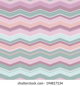 Seamless geometric pattern in pink. Multicolored zigzag different widths