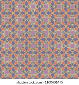 seamless geometric pattern in pink and orange