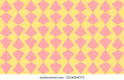 seamless geometric pattern, seamless geometric pattern with pink strip diamond vertical column strip on yellow background checkerboard repeat pattern, replete image, design for fabric printing