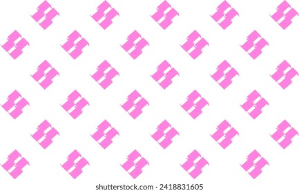 Seamless geometric pattern in pink and white. Vector illustration, pink diamond checkerboard, chessboard seamless Repeat seamless pattern design for fabric printing or background