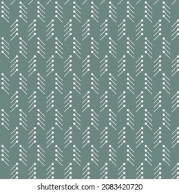 Seamless geometric pattern. Points. Green background.