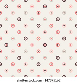 Seamless geometric pattern. Polka dot in pastel tones. Vector repeating texture