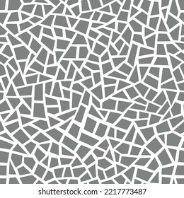 Patrón geométrico sin soldadura con baldosas caóticas poligonales. Resumen de decoración moderna e interminable de camo plano. Ilustración vectorial.