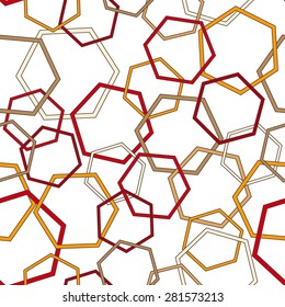 Seamless geometric pattern with polygonal figures. Vector eps10.