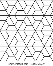 Seamless geometric pattern with polygons. Vector art.