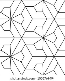 Seamless geometric pattern with polygons. Vector art.