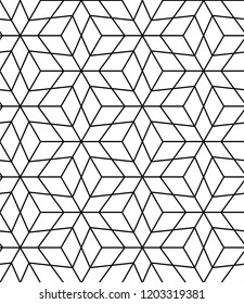 Seamless geometric pattern with polygons. Vector art.