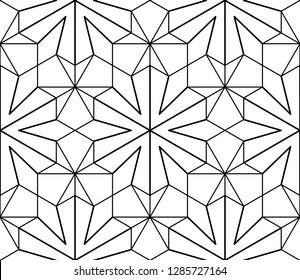 Seamless geometric pattern with polygons. Vector art.