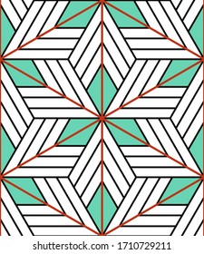 Seamless geometric pattern with polygons. Vector art.