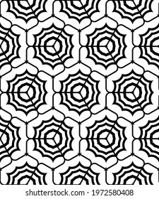Seamless geometric pattern with polygons. Vector art.