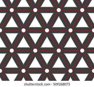 Seamless geometric pattern with polygons. Vector art.