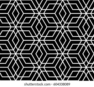 Seamless geometric pattern with polygons. Vector art.
