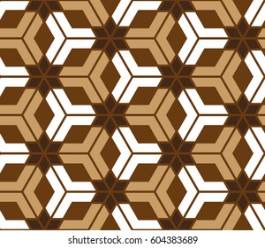 Seamless geometric pattern with polygons. Vector art.