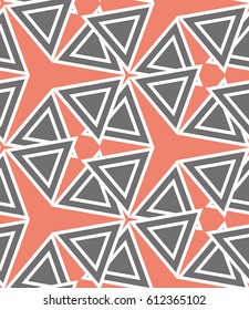 Seamless geometric pattern with polygons. Vector art.