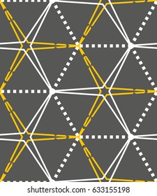 Seamless geometric pattern with polygons. Vector art.
