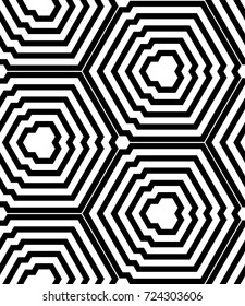 Seamless geometric pattern with polygons. Vector art.
