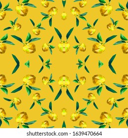 Seamless geometric pattern in pop art design. Vector art.