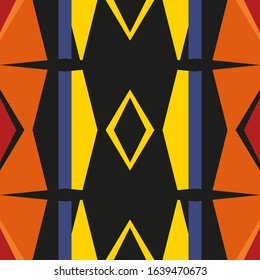 Seamless geometric pattern in pop art design. Vector art.