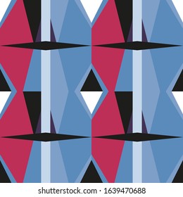 Seamless geometric pattern in pop art design. Vector art.