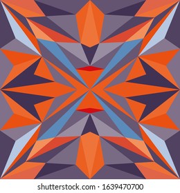 Seamless geometric pattern in pop art design. Vector art.