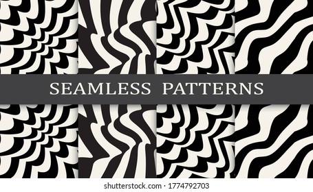 Seamless geometric pattern print set. Abstract background vector illustration. Pattern design.