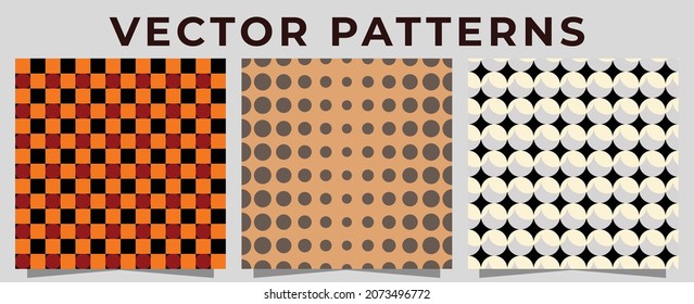 Seamless geometric pattern print set. Abstract background pattern design.