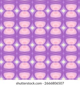 Patrón geométrico sin fisuras en púrpura y rosa con texturas retro art deco, ideal para Fondos de pantalla, textiles o diseño digital. Palabras claves: patrón, seamless, retro, abstract, geometric.
