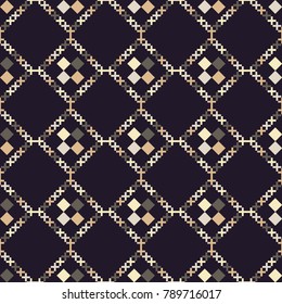 Seamless geometric pattern. Pattern of quadrilaterals. Textile rapport.
