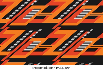 Patrón geométrico sin foco. Antecedentes de carreras.Resumen. Camo para autos. Impresión de vinilo y calcomanía. Ilustración del vector