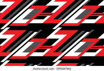 Seamless geometric pattern. Racing background.Abstract. Camo for cars. Vinyl print and decal. Vector illustration