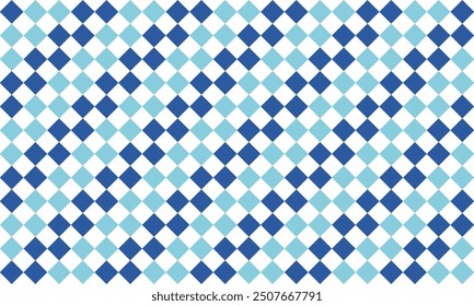 seamless geometric pattern with rectangle, two tone blue plaid fabric texture, light blue diamond checkerboard repeat pattern, replete image, design for fabric printing, block stair racing