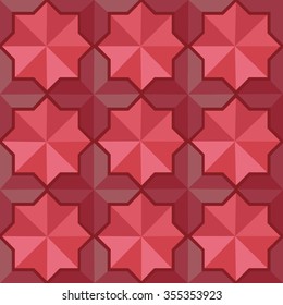 Seamless geometric pattern, red