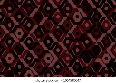 seamless geometric pattern in red color. background, vector, illustration