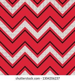 Seamless geometric pattern of red colors. Seamless chevron background. Vector. Vintage Wallpaper, print packaging, textiles