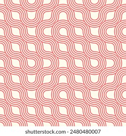 Seamless Geometric pattern. Red seamless pattern isolated on background designs suitable for Backgrounds, Interiors, Textiles, Tiles, Wallpapers, Printing, Textures, Fabrics, Cover, etc. EPS 10