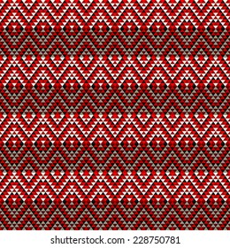 Seamless geometric pattern in red tones