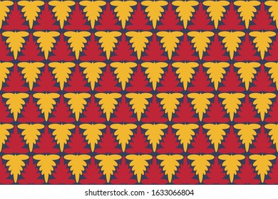 seamless geometric pattern red and yellow triangle background, vector, illustration