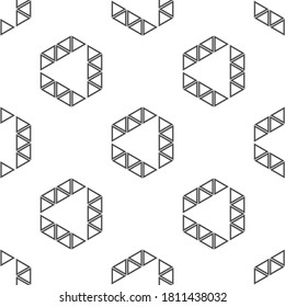 Seamless with geometric pattern repeating background vector. Flat design.